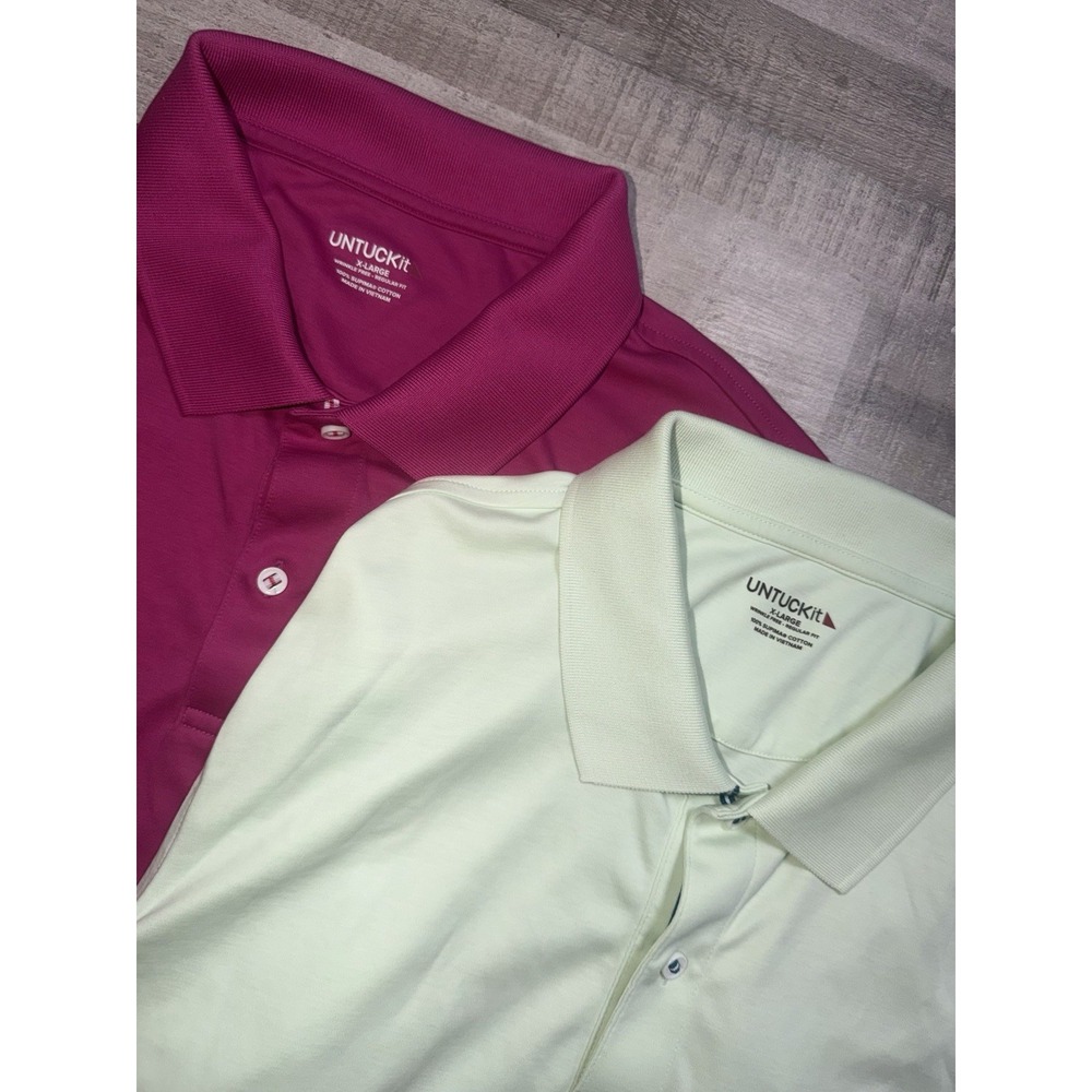UNTUCKit Shirt Adult XL Polo Golf Collared Casual Short Sleeve Mens Lot Of 2